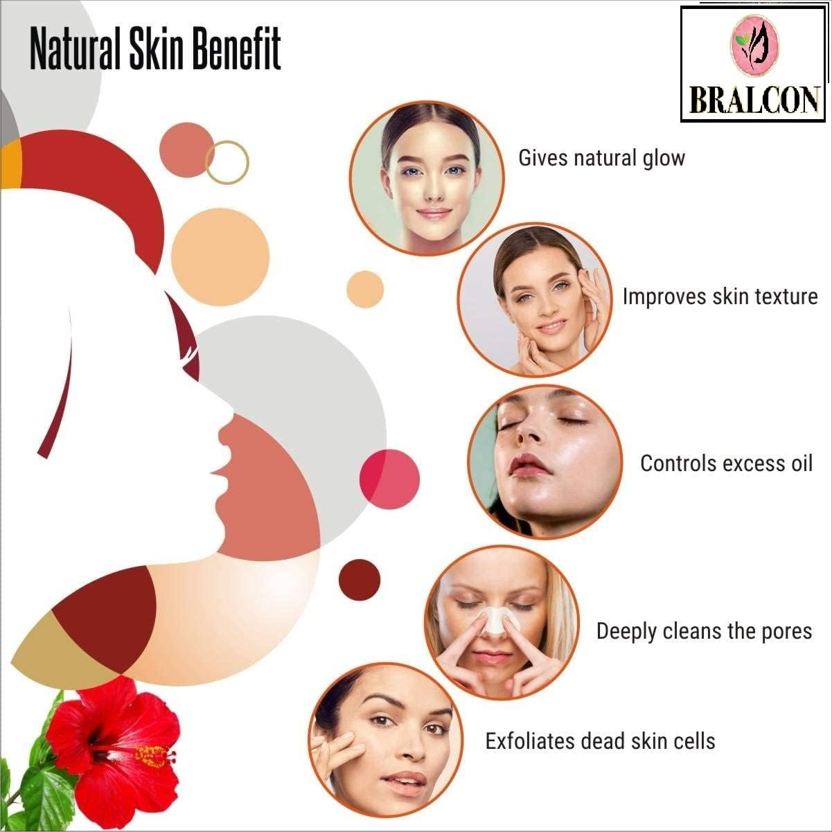 BRALCON Organic Methi, Neem, Hibiscus Flower Powder Combo-300G (100G X 3 Pack)|Fenugreek/Methi Seeds Powder, Neem Leaves Powder, Hibiscus Powder for Face, Skin Glowing| Hair Conditioning, Hair Growth image number 1