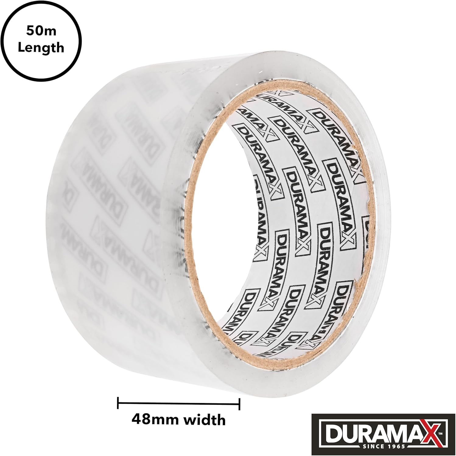 Duramax Packing Tape, 50 Meter Length X 48 Mm Width, Clear image number 3