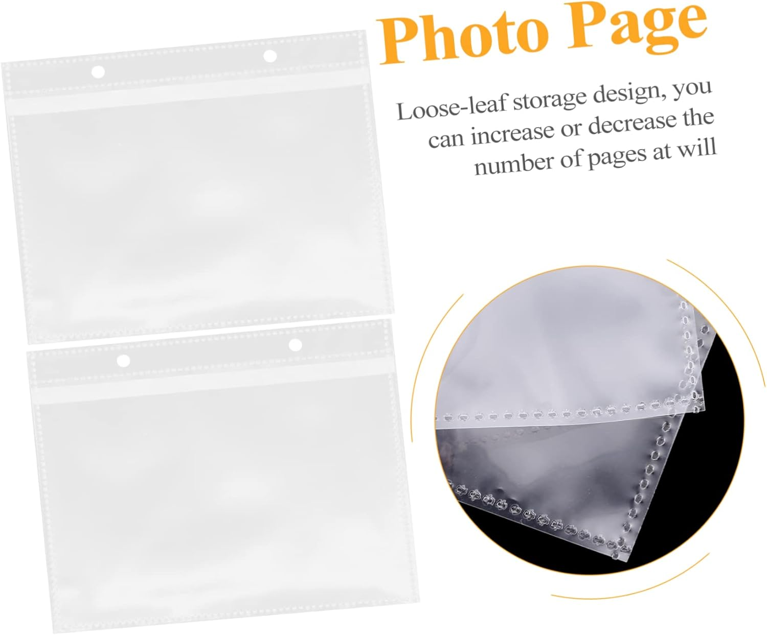 HAPINARY Album Pages Sleeves 20Pcs Photo Sheet Page Protectors 6 Inch for Safe and Organized Photo Storage - Transparent image number 6