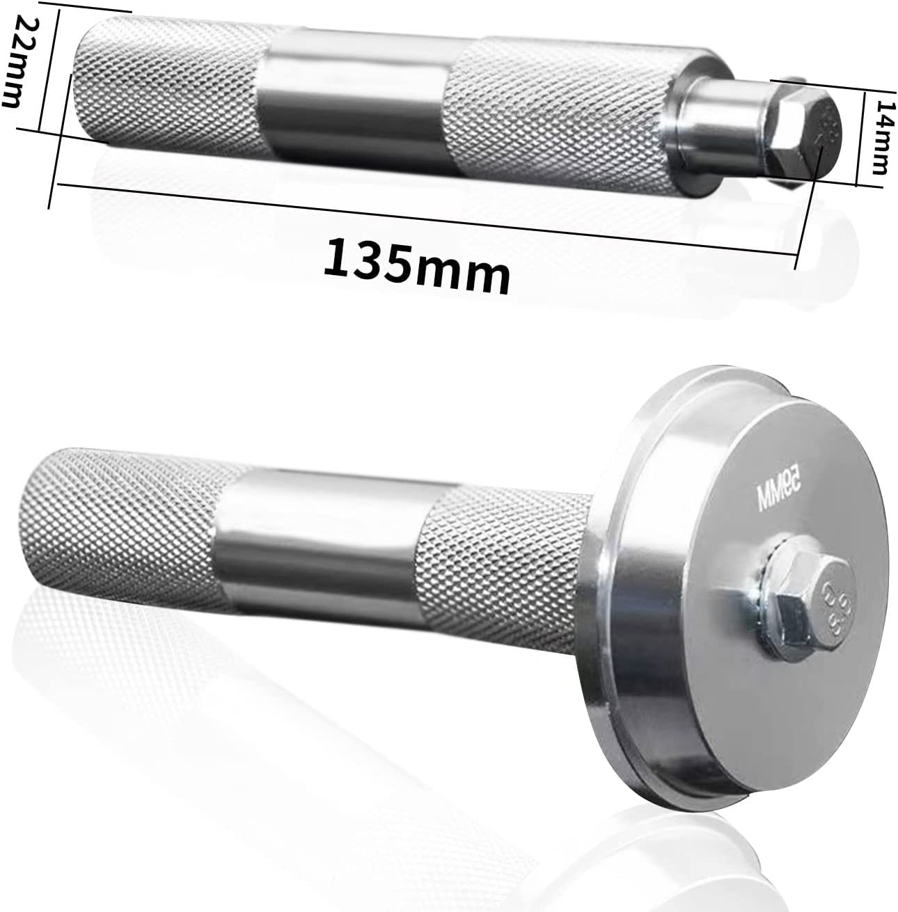 10Pcs Bearing Race and Seal Bushing Driver Install Set Universal Aluminum Bush Drive Seal Kit, 1 Driver 9 Discs Collar Axle Housing with Red Carrying Case Fit for Most Automotive Wheel Bearings