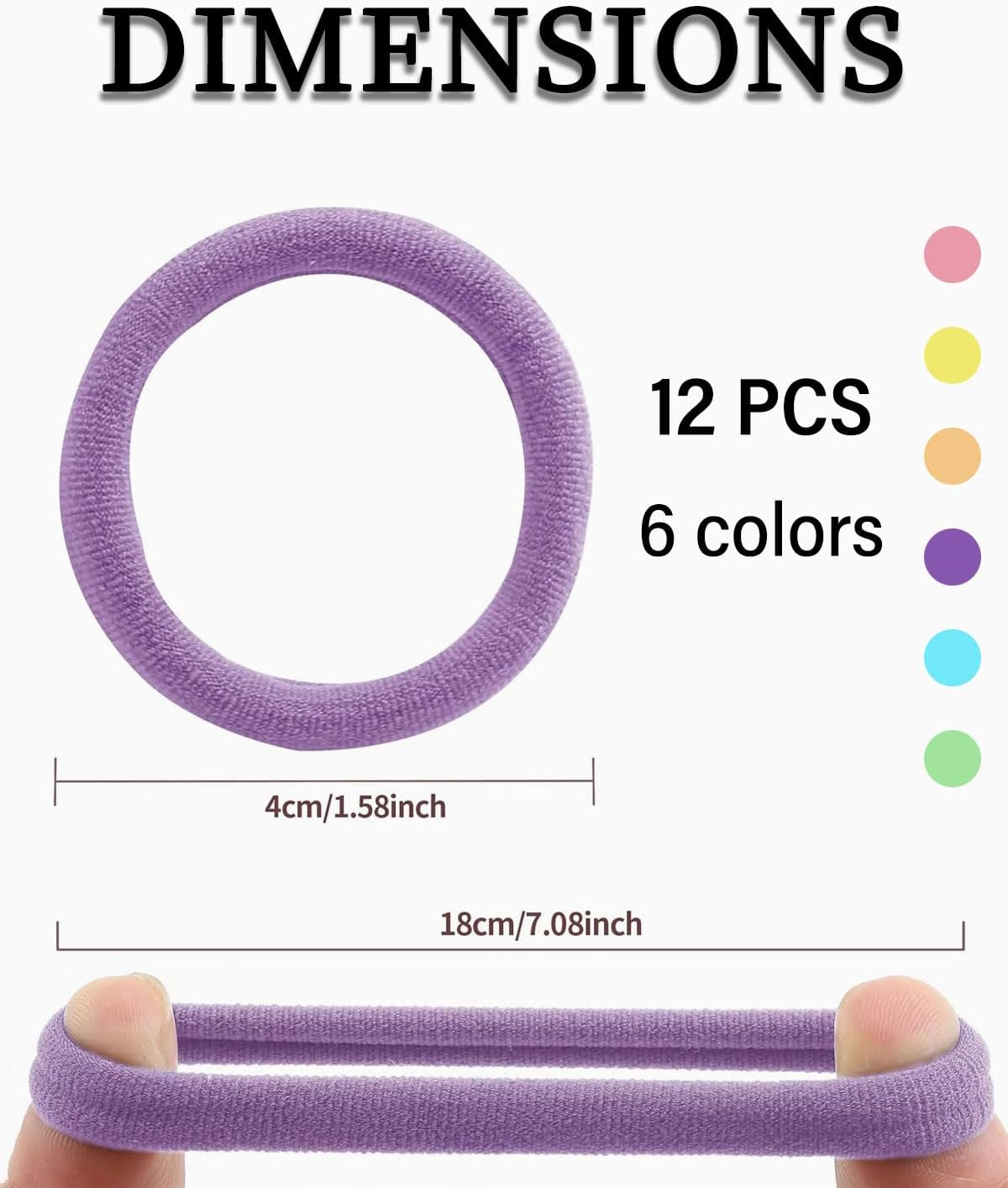 BPTRKOM Pack of 30 Women'S Hair Bobbles - Colourful Cotton Hair Bobbles without Metal Braid Elastics Hair Bands Girls Hair Bands Christmas Gifts for Girls Children (6 Colours) image number 5