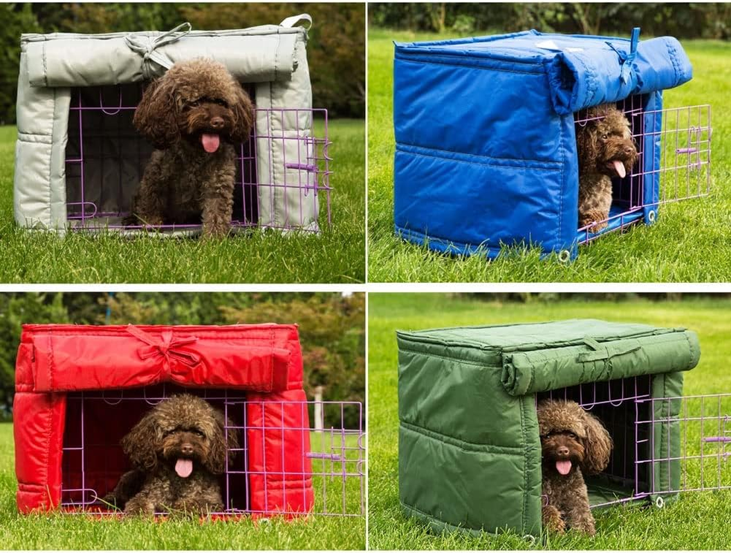 Dog Kennel Covers for Cold Weather Dog Crate Cover Insulated Winter Waterproof Soundproof for Wire Crates (Oxford Cloth+Cotton) Heavy Duty Cage Cover for Keep Pet Warm image number 6