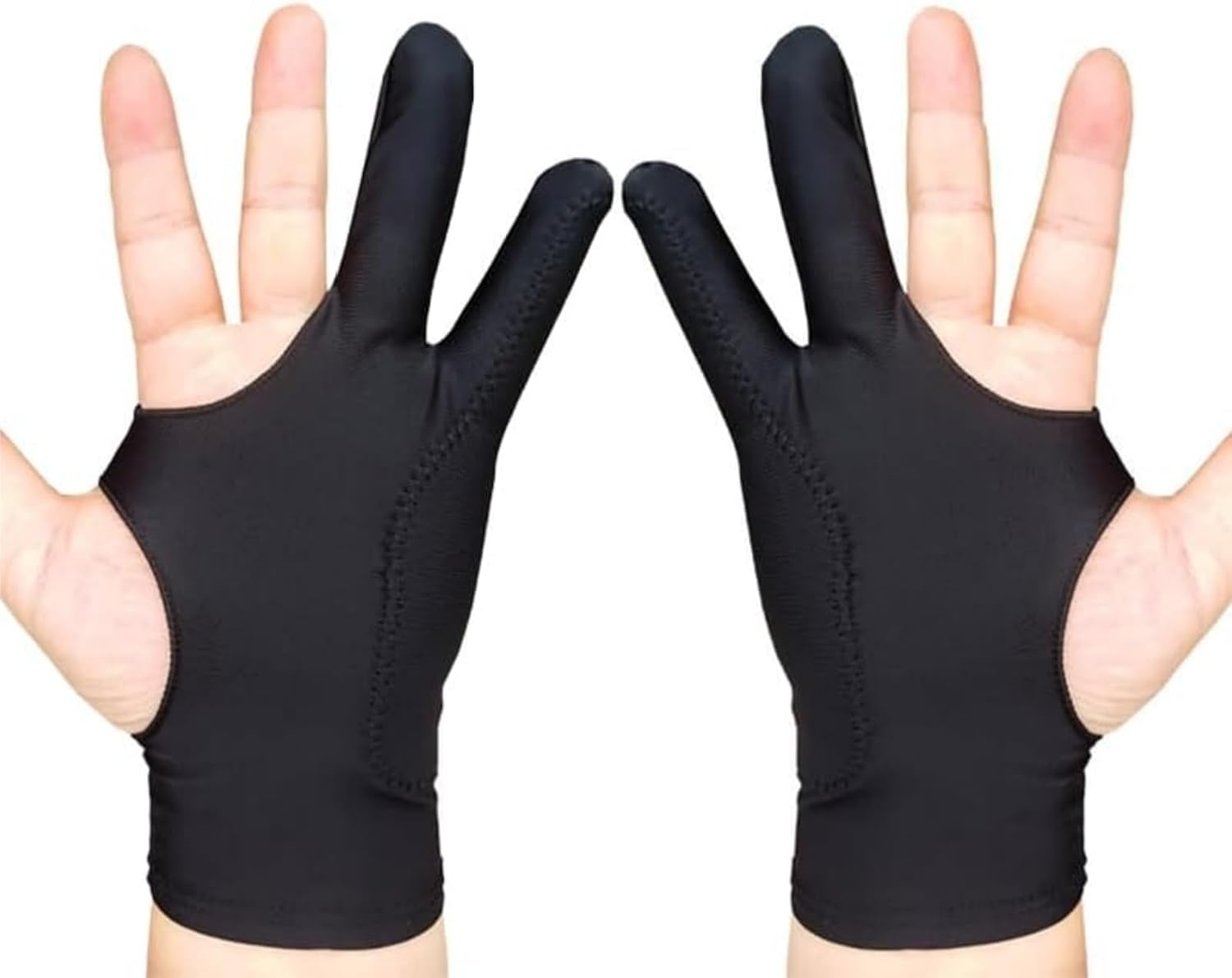 2 Pack Artist Drawing Gloves for Digital Art & Graphic Tablets - Palm Rejection, Smooth & Breathable Sketching Gloves for Left & Right Hand