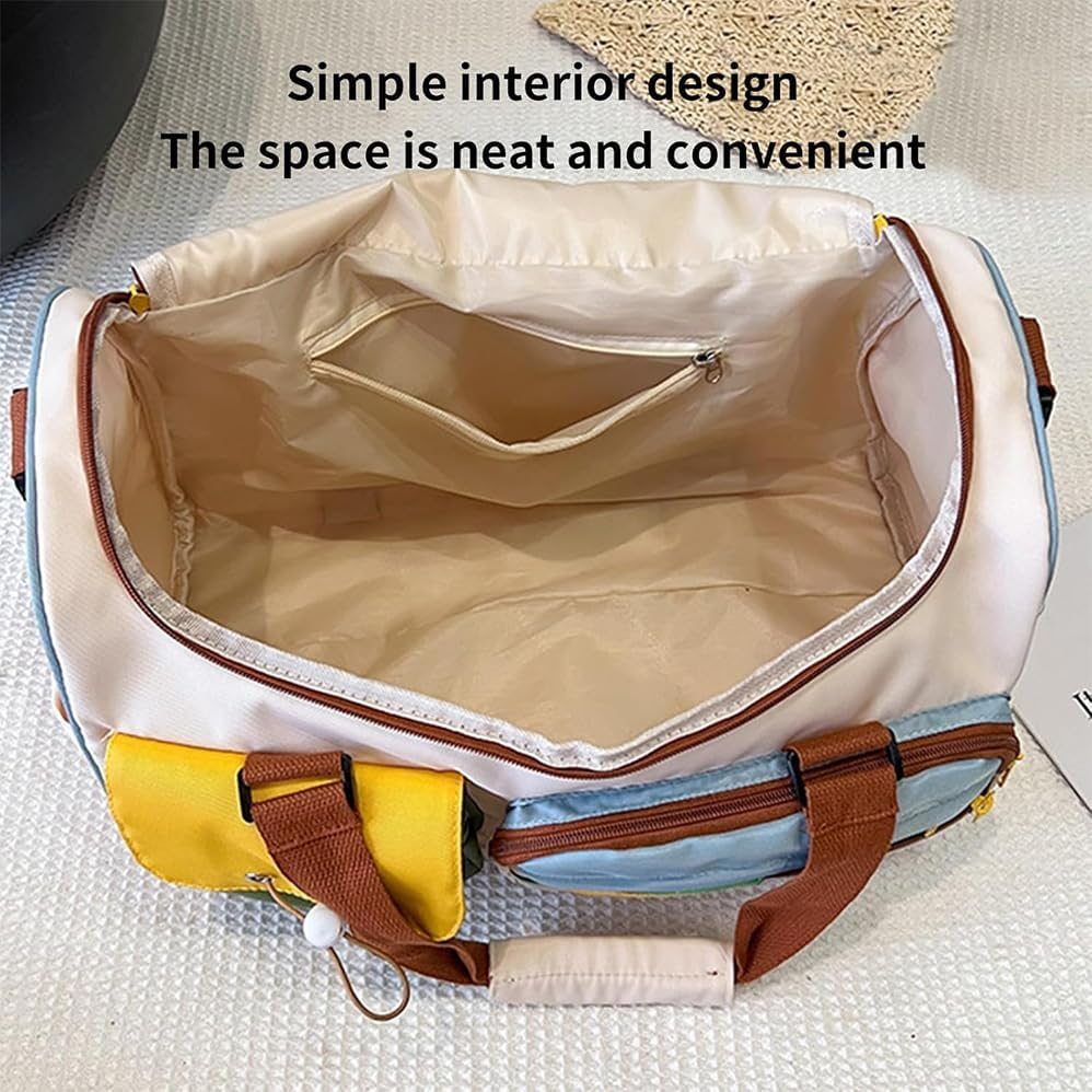 Betterlifew Waterproof Sports Travel Bag, Off-White, Women'S Luggage Bag, Large Capacity Fitness Backpack, Durable and Stylish, Short-Distance Business Travel Companion, Unisex Style image number 2