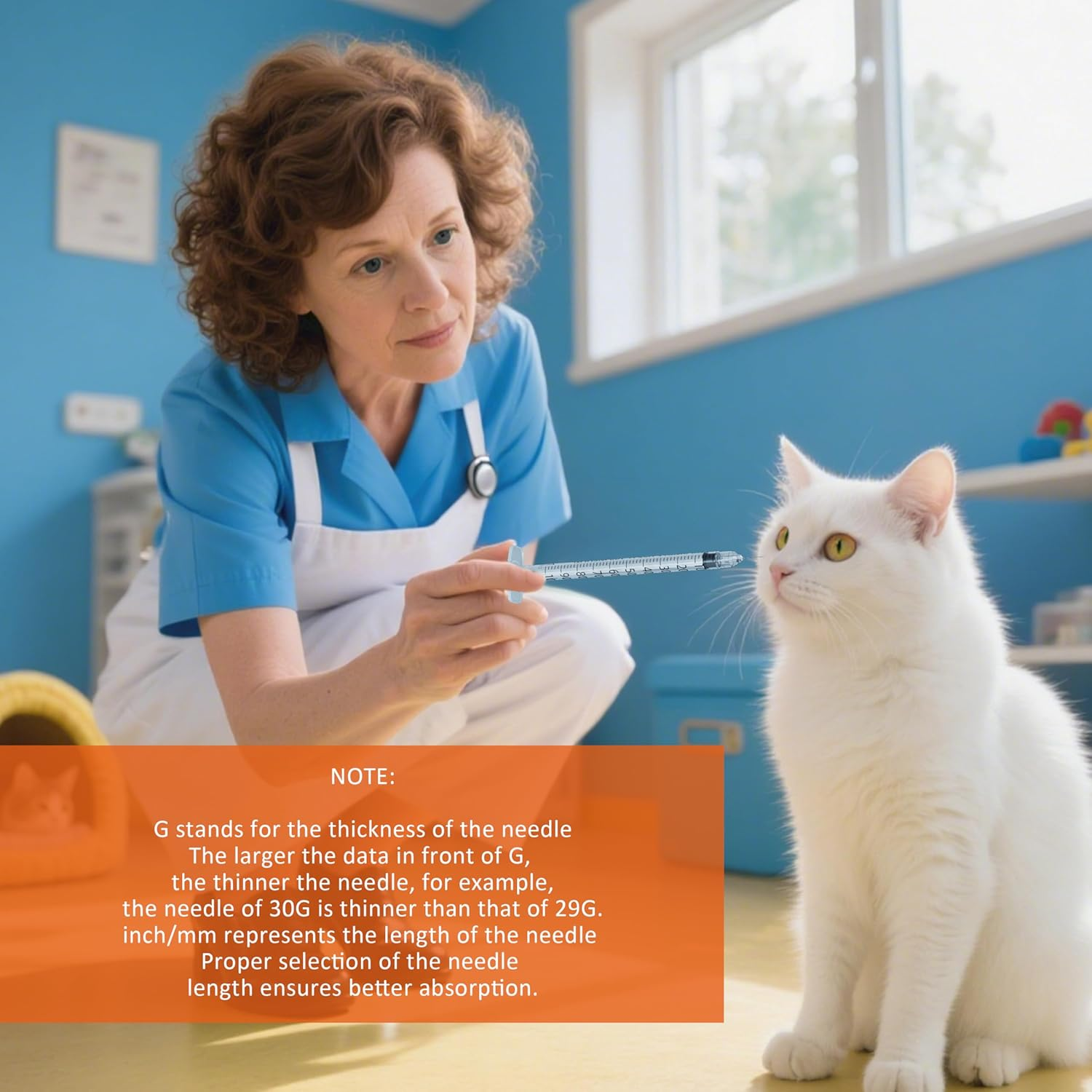 U-100 Syringes with 1Ml/Cc 30G 5/16 Inch 8Mm Needle, Disposable Syringe for Lab Dispensing Supplies, Individually Wrapped, Pack of 20