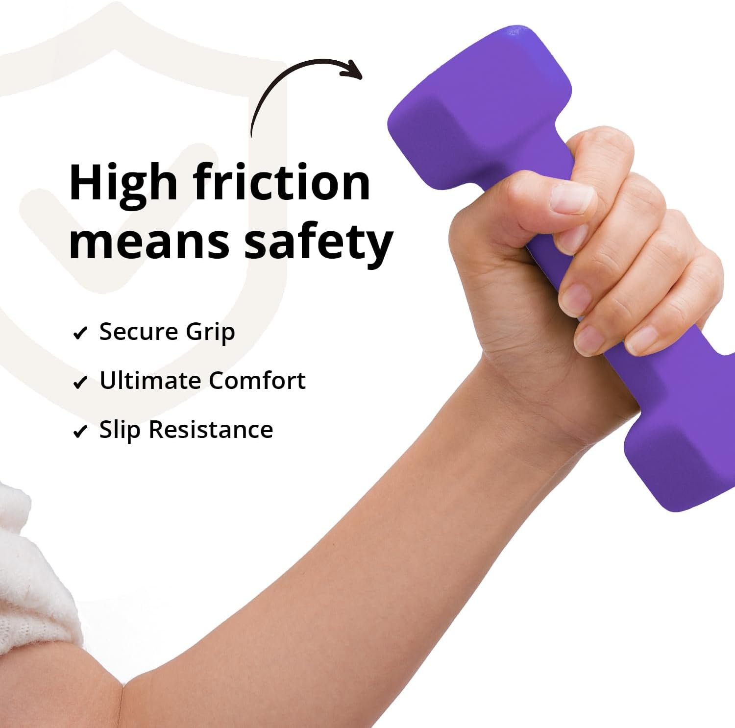 Portzon Weights Dumbbells 10 Colors Options Compatible with Set of 2 Neoprene Dumbbells Set,1-15 LB, Anti-Slip, Anti-Roll, Hex Shape