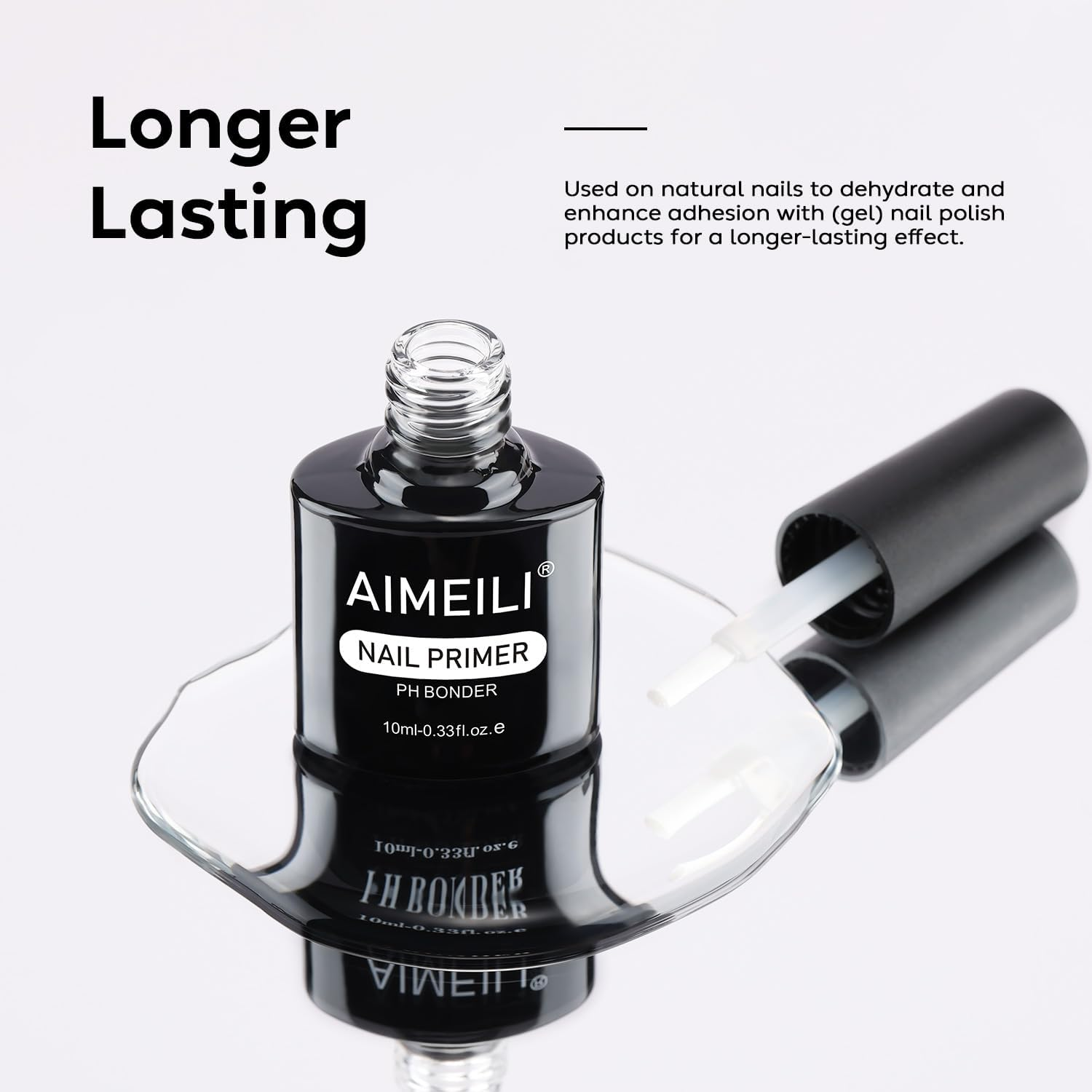 AIMEILI Nail Prep Bond Primer Quick Dry Nail Prep Dehydrator, UV LED Gel Foundation Bonding Primer for Nail Tips, Acrylic Powder and Builder Nail Gel 2X10Ml Set image number 1