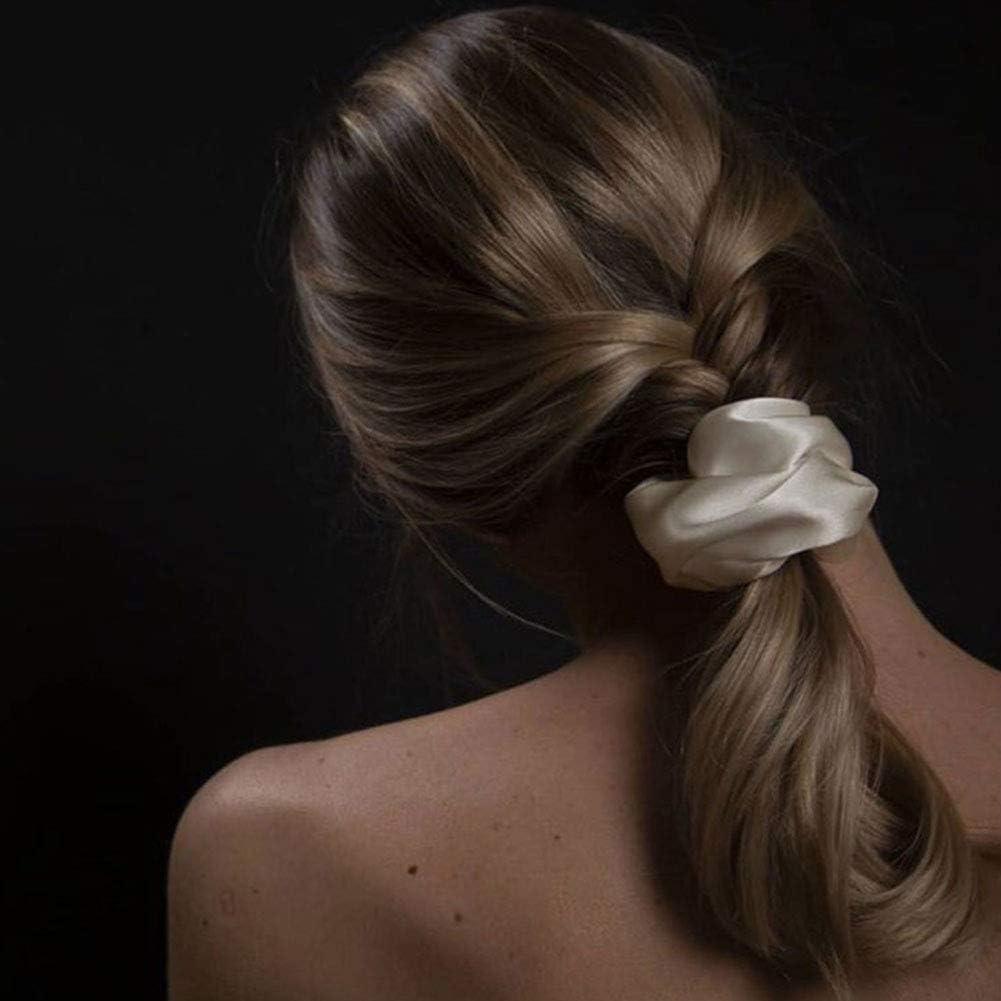 THXSILK Hair Silk Scrunchies Elastic Hair Bands Scrunchy Hair Ties Ponytail Ropes for Women Hair Accessories &ndash; 10 Colors image number 4