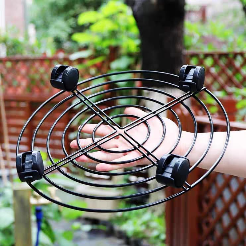 Iron Wire Rolling Plant Stand with Locking Wheels &ndash; Heavy-Duty Metal Flower Pot Dolly, Rustproof and Ideal for Indoor & Outdoor Use, 4 Pack image number 5