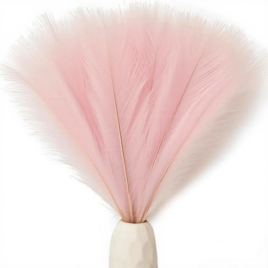 Artificial Pampas Grass Decor | Bohemian Room Aesthetic Ornament Boho Home Decor for Living Room | Pampas Floral Arrangements for Wedding & Christmas 25Pcs（Purple Bottles Not Included）