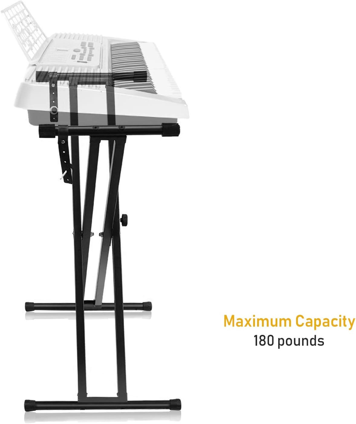 Pro Series Adjustable Double-Braced X Style Piano Keyboard Heavy Duty Premium Stand - Black APL1301 image number 1