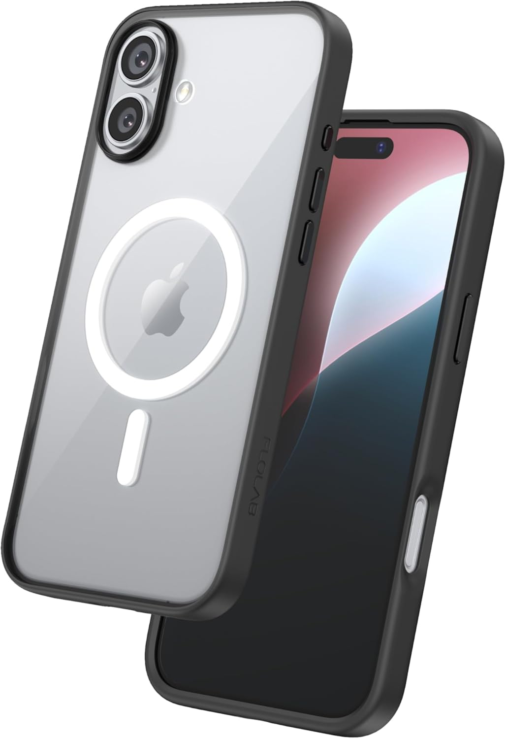 FLOLAB Surtect Tri-Fusion Magnetic for Iphone 16 Pro Max Case Protective Slim Design Magsafe Compatible Military Grade - Black Clear