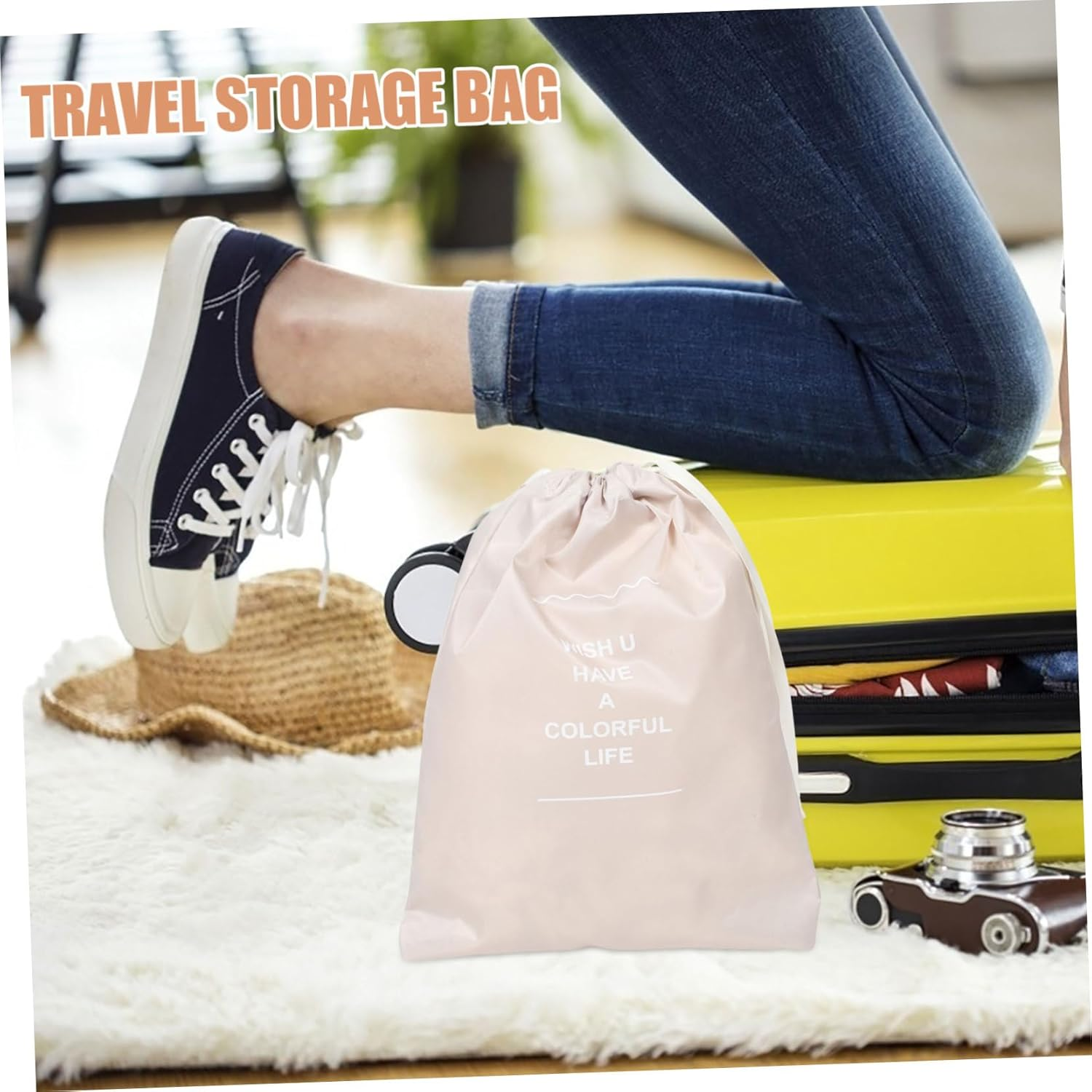 CONGARTENO 7Pcs Travel Packing Organizer Suitcase Packing Cubes Clothing Storage Bags Luggage Organizers Electronics Bag Compression Storage for Business and Home