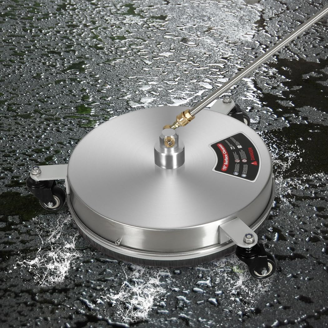 Traderight Pressure Washer Surface Cleaner with 3 Wheels Stainless 27600 Kpa Concrete Floor Washing Machine image number 1