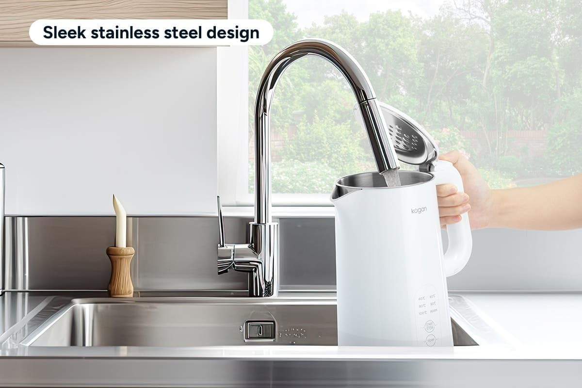 Kogan 1.5L Double Wall Kettle with Temperature Control - KA15KETSTBA image number 4