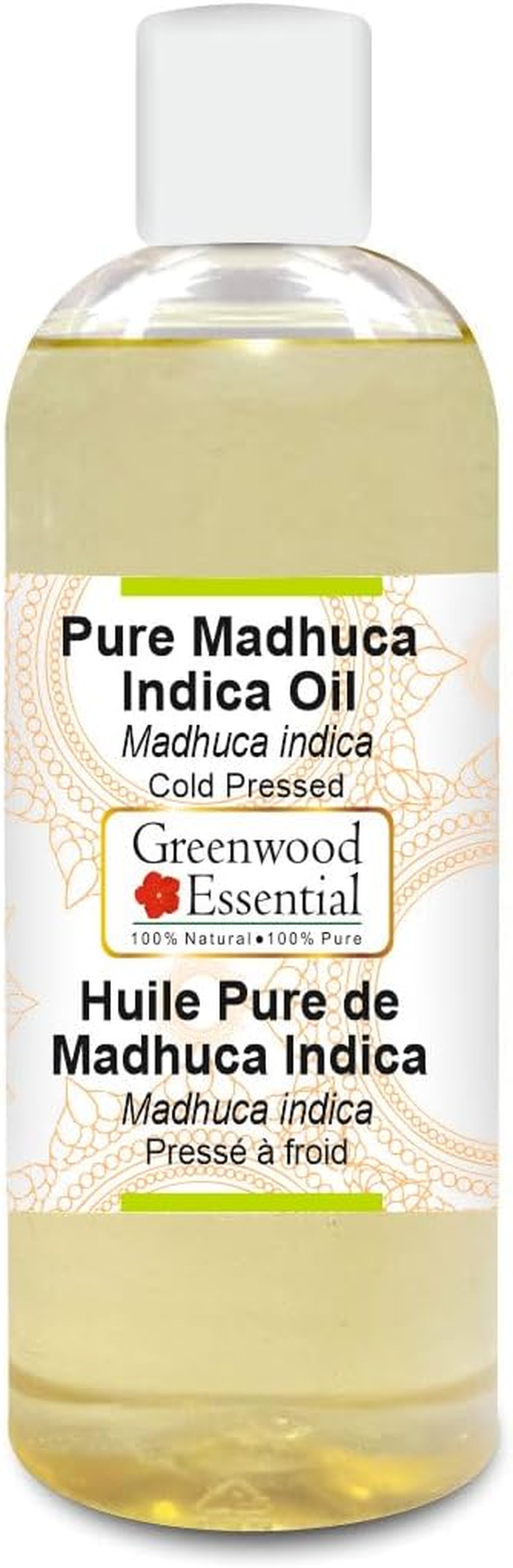 Greenwood Essential Pure Madhuca Indica Oil (Madhuca Indica) Cold Pressed 200Ml (6.76 Oz)