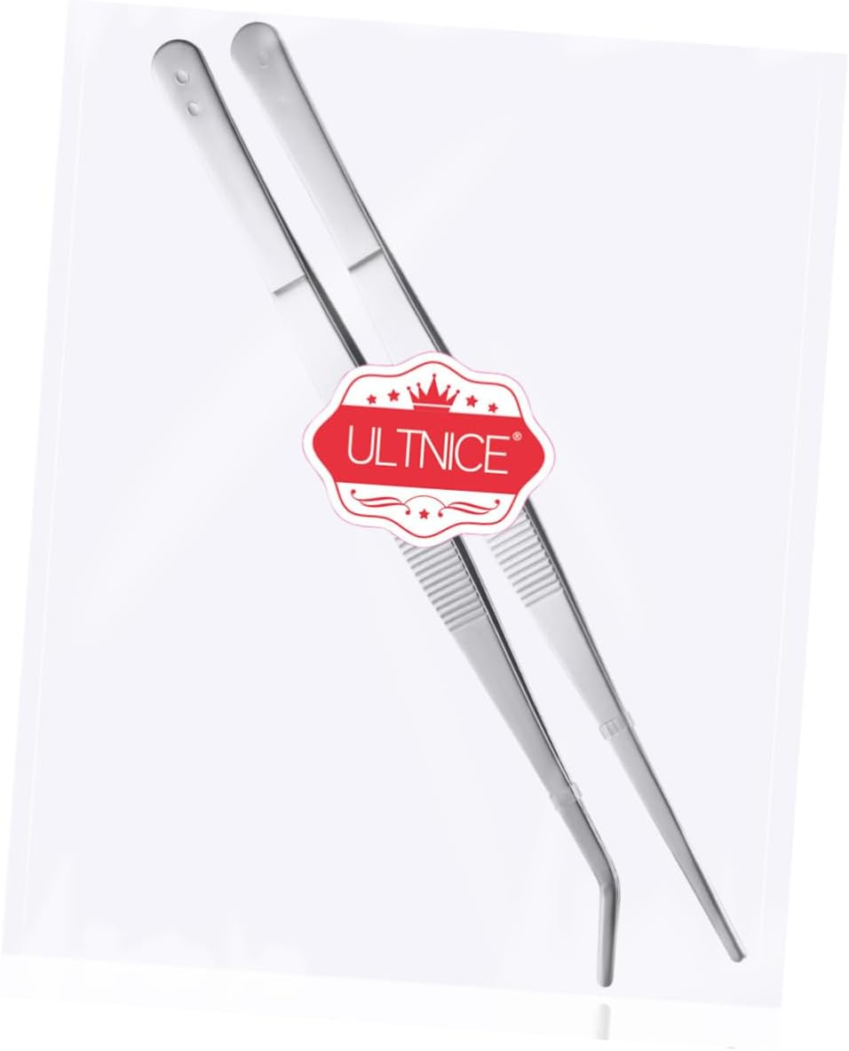 TOVINANNA 2Pcs Eyelash Bodkin Sewing Tool Handle Straight and Curved Nippers Angled Feeding Precision for Crafts Reptisoil Miss Bonsai round Head