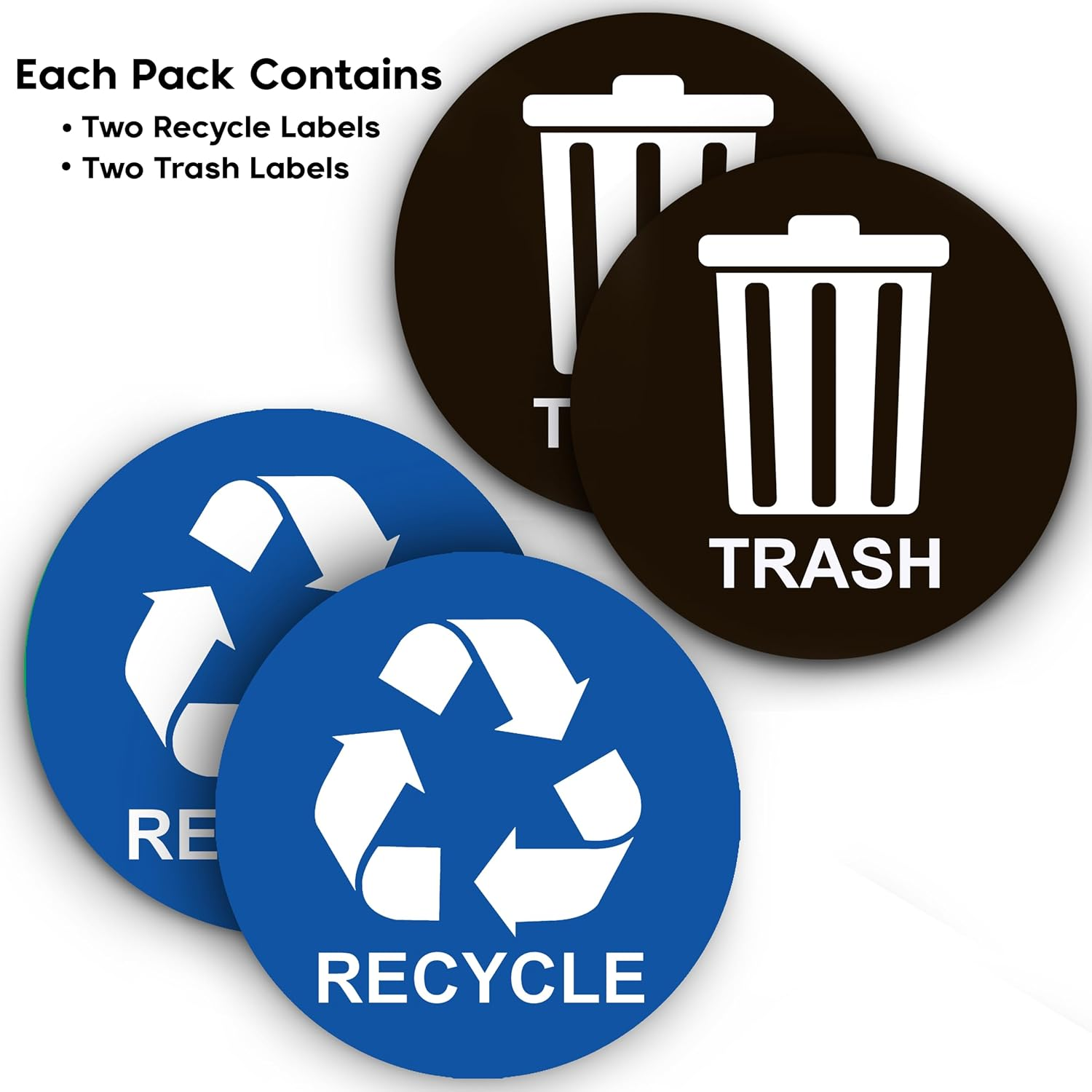 Recycle Sticker Signs for Trash Can - Perfect Bin Labels - 5" by 5" - 2 Pack - Ideal for Home or Office Use image number 6