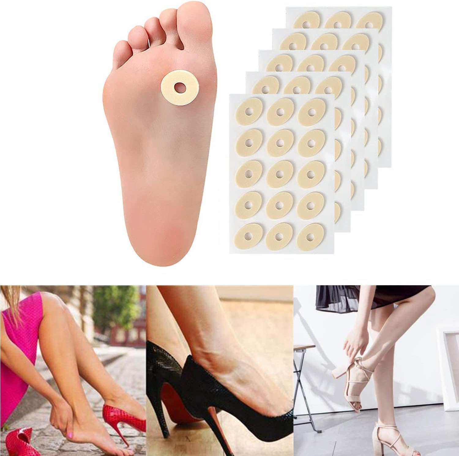 Limcryspp 120 Toe Pads, Waterproof Self-Adhesive Adhesive, Enhance Adhesion, Provide Cushioning, Prevent Friction, and Protect Feet and Toes image number 1