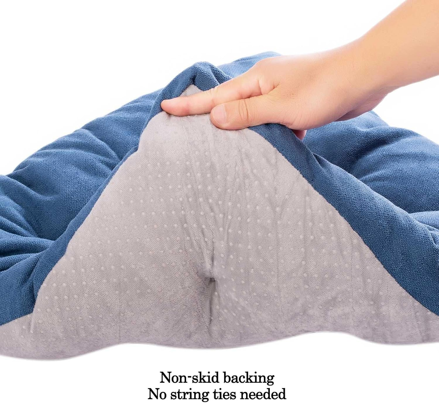 FABRICASTLE Outdoor Chair Cushions Patio Cushion Premium Comfortable Thick Fill Tufted 19" X 19" Floor Wicker Seat Pads, 4 Counts (Navy Blue, 4) - 1, Cream image number 5