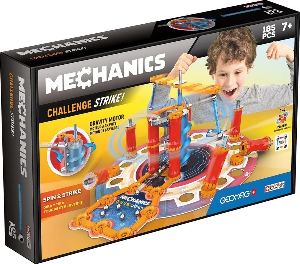 Geomag Mechanics 777 - Challenge Strike! Construction Game, 185 Pieces