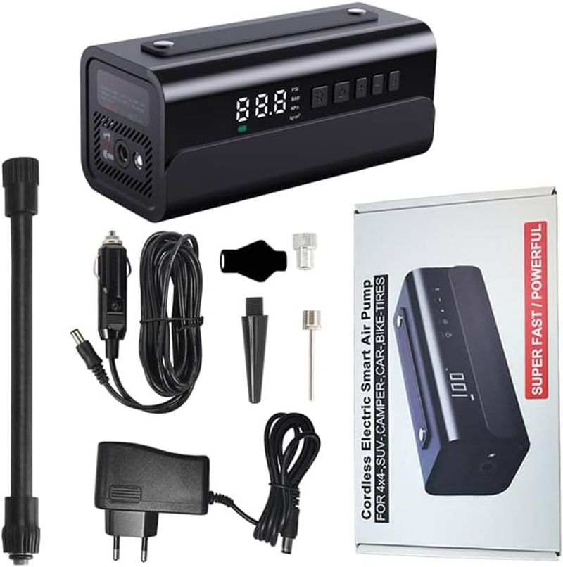 Ideer Life Cordless Electric Smart Air Pump Fast Filling Car Air Compressor Pump Rechargeable Tyre Inflator Portable Air Compressor image number 3