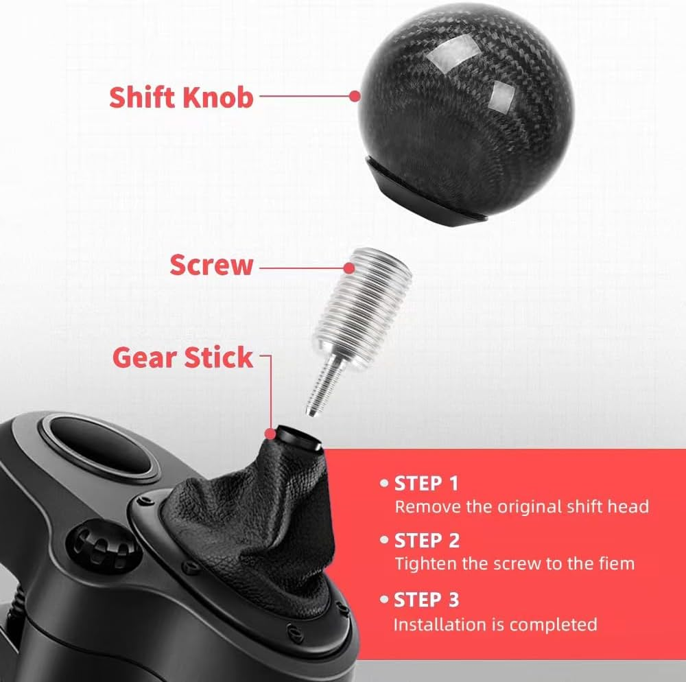 COSMICN Gear Shifter Adapter, M12X1.25 Thread, Metal Construction, Compatible with G25 G27 G29 G920 image number 2