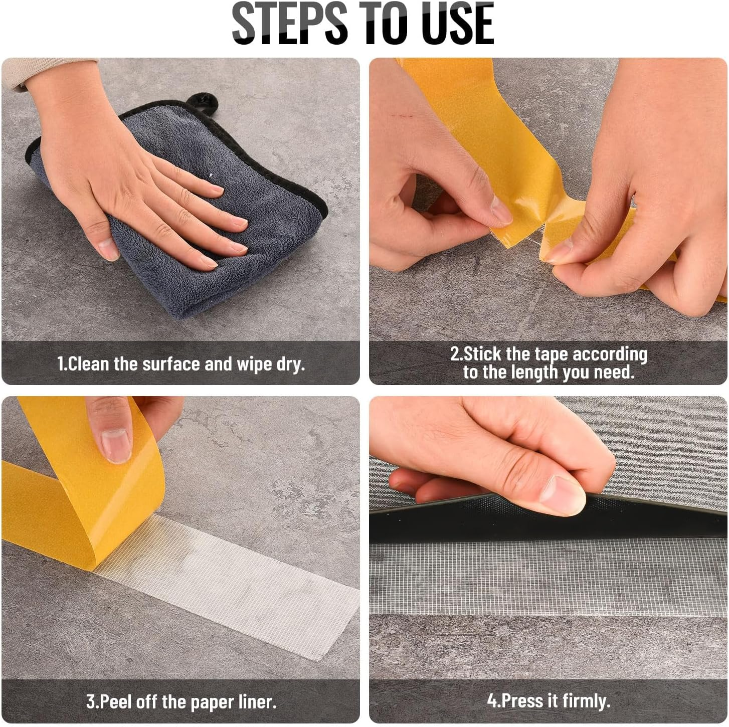 Strong Adhesive Double-Sided Mesh Tape, 2 in &times; 66 FT (20M) High Sticky Clear Tape, Fabric Tape Heavy Duty for Fixing Carpet, Rug, Cushion, Poster, DIY Crafts image number 4