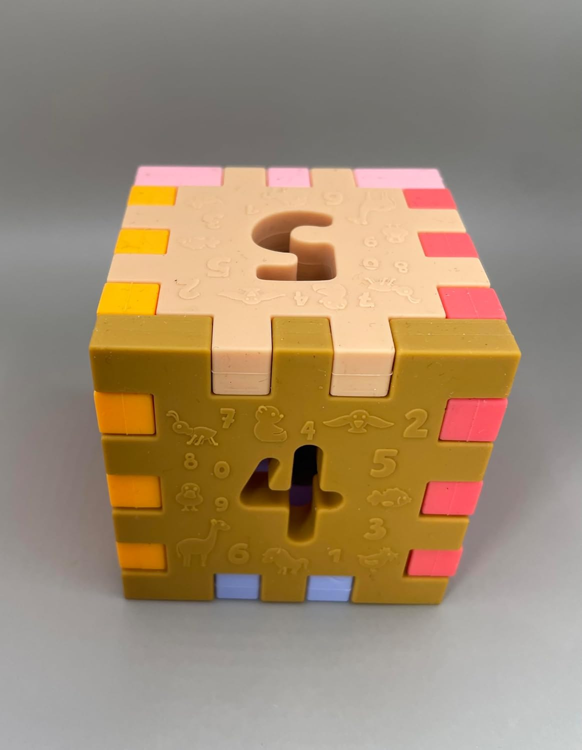 Silicone Number Puzzle Cube &ndash; Educational Toy for Toddlers, Multi-Coloured, Soft Learning Blocks for Early Development & Counting Fun image number 3