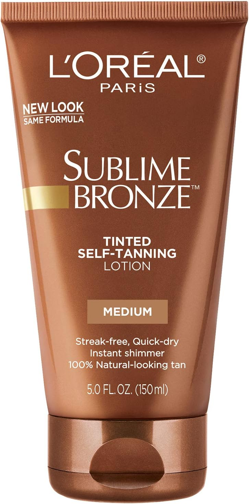 L'Oreal Paris Sublime Bronze Tinted Self-Tanning Lotion, Medium Natural Tan, 5 Fl. Oz. image number 1