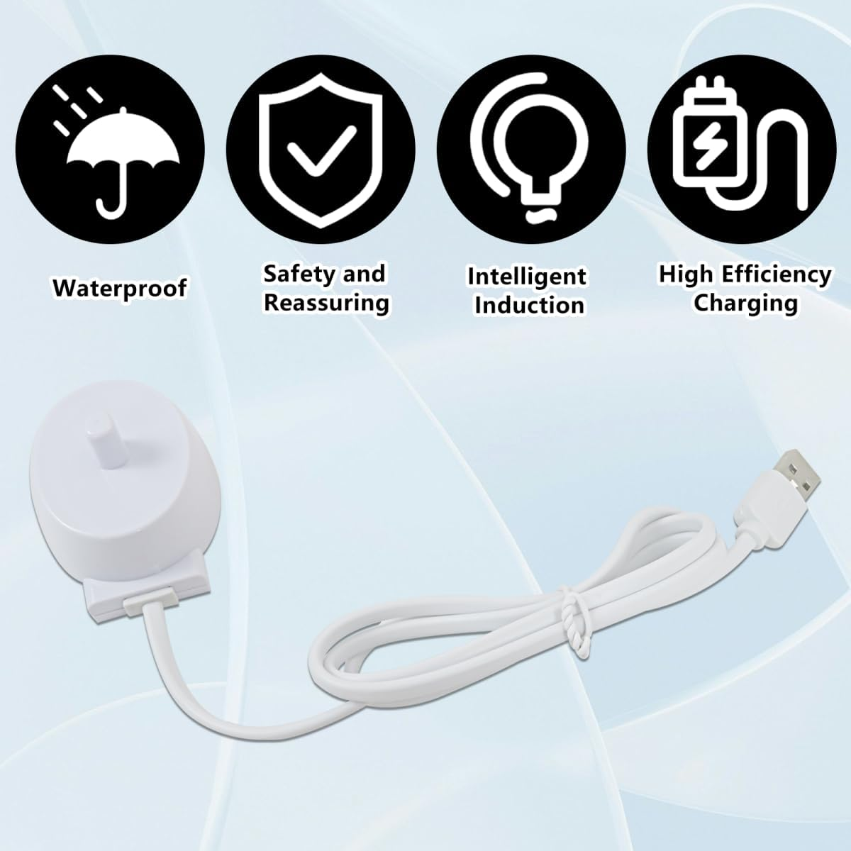 Replacement Electric Toothbrush Charger, IP67 Waterproof Charger Base, Compatible with B-Raun Oral B 3757 Type D12 S12 S18 D10 D16 D17 D18 D19 D20 D29 D34 D36 image number 3