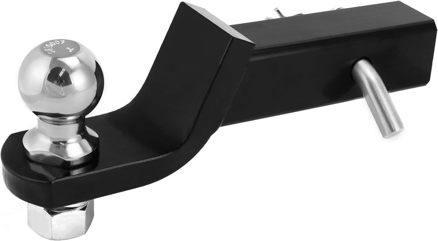 QWORK&reg; Towing Hitch for US Vehicles Lowered 50 Mm - 2800 Kg Load Capacity - 50 Mm Ball Mount - 16 Mm Pin and Clip image number 6