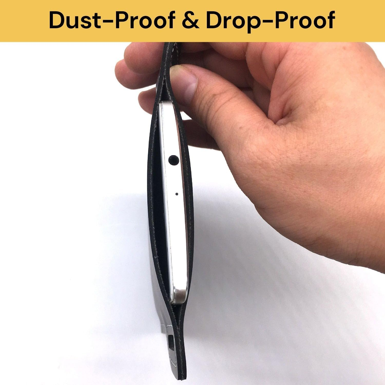 Men Outdoor Belt Waist Bag Leather Case Pouch Cell Phone Card Holder Cover Phone Storage Pouch image number 4