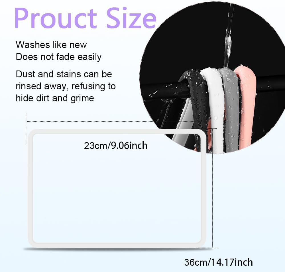 VINBY Screen Protector Frame for Model 3 / Y 2024 2023 2022 2021 2020 2019 Center Console Accessories Decor Protection Screen Shatter Proof Cover Soft Silicone Edges (White) image number 6