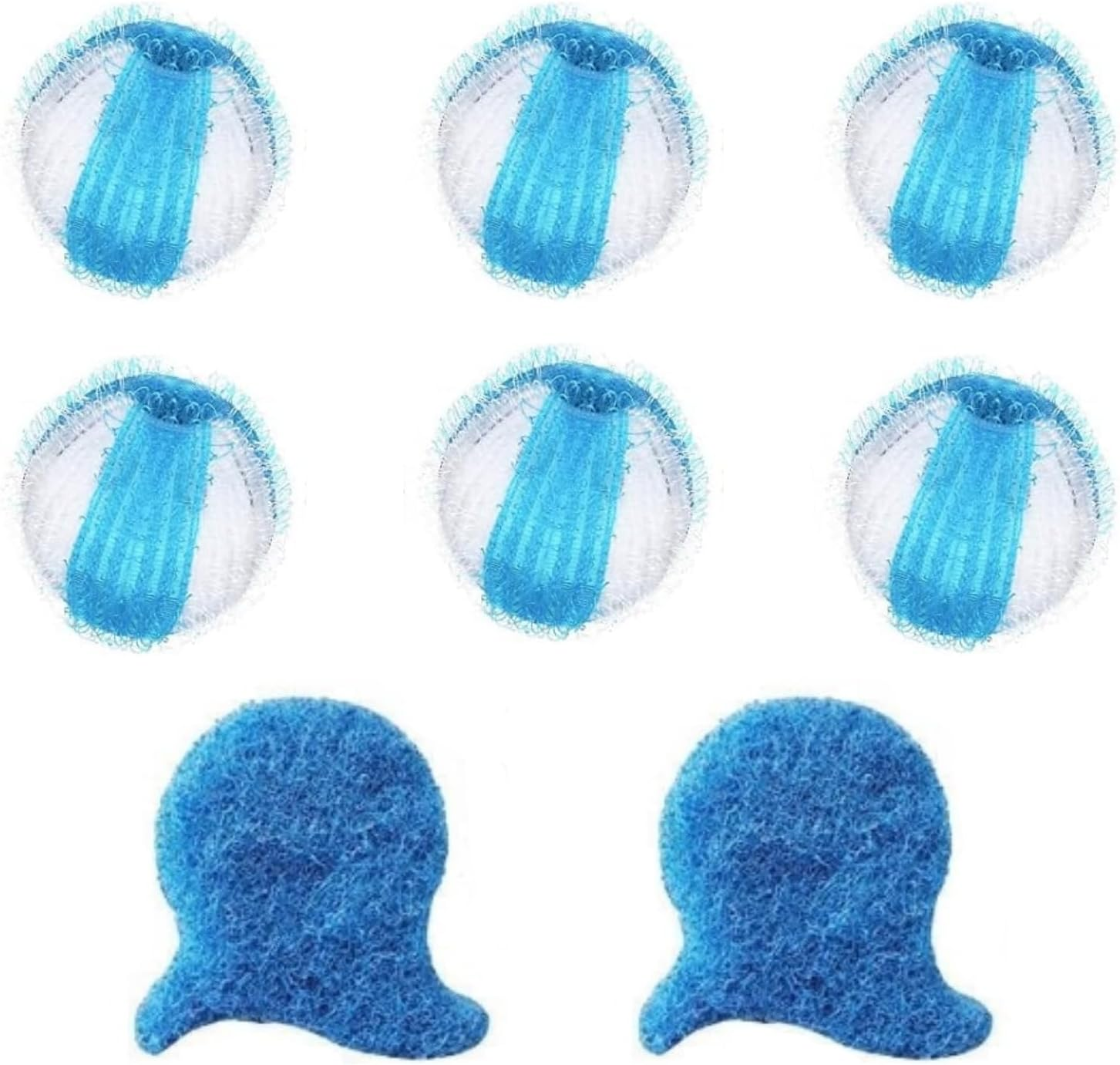 MILIOG 8PCS Pet Hair Remover Balls for Laundry - Reusable Nylon Lint Catcher, Anti-Winding Laundry Balls for Washing Machine & Dryer, Fur Trap for Clothes, Bedding, Sofa (Visible Hair Removal) image number 2