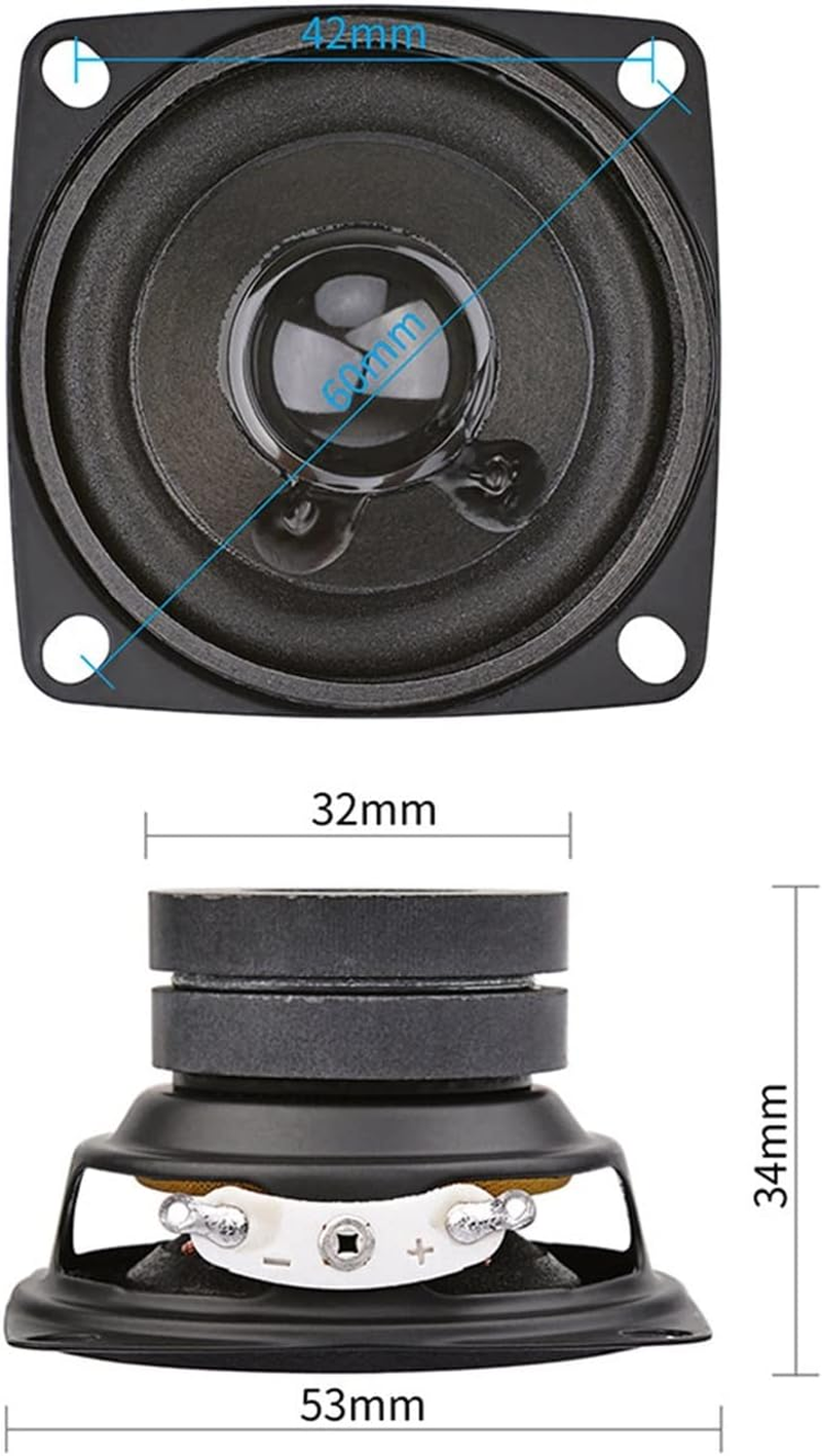 TGMGADANTV 2Inch Portable Speakers Full Range Speaker Driver 4Ohm 8Ohm 10W Loudspeakers Audio Column for Home Sound Theater DIY 2Pcs Bookshelf Speaker(4Ohm) - 4Ohm image number 6