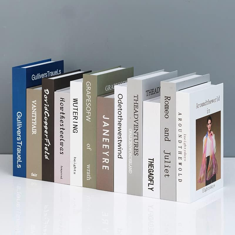 12Pcs Decorative Books Fashion Fake Book Modern Hardcover Decoration for Home Office Bar Table Shelf Decor Book Display - Style A image number 4