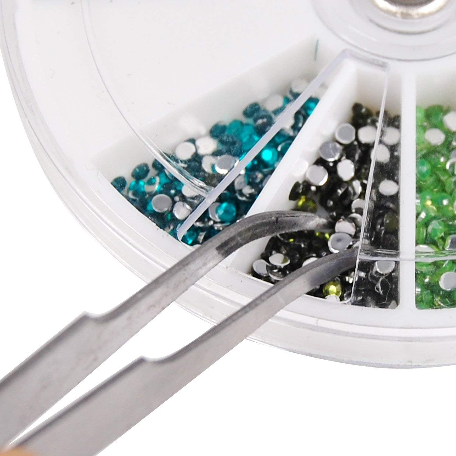 TRIXES Craft Tweezers for Gems Rhinestones - Nippers - Art Acrylic Gel Picking Tool image number 2