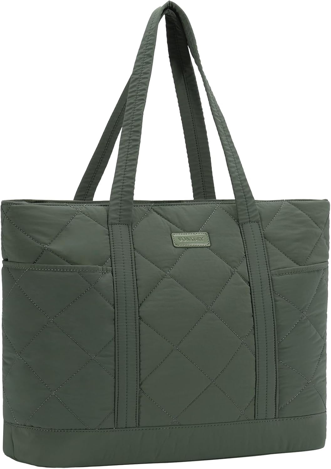 VX VONXURY Tote Bag for Women,Puffer Handbag with Multi Pockets Large Quilted Shoulder Bag for Daily Travel