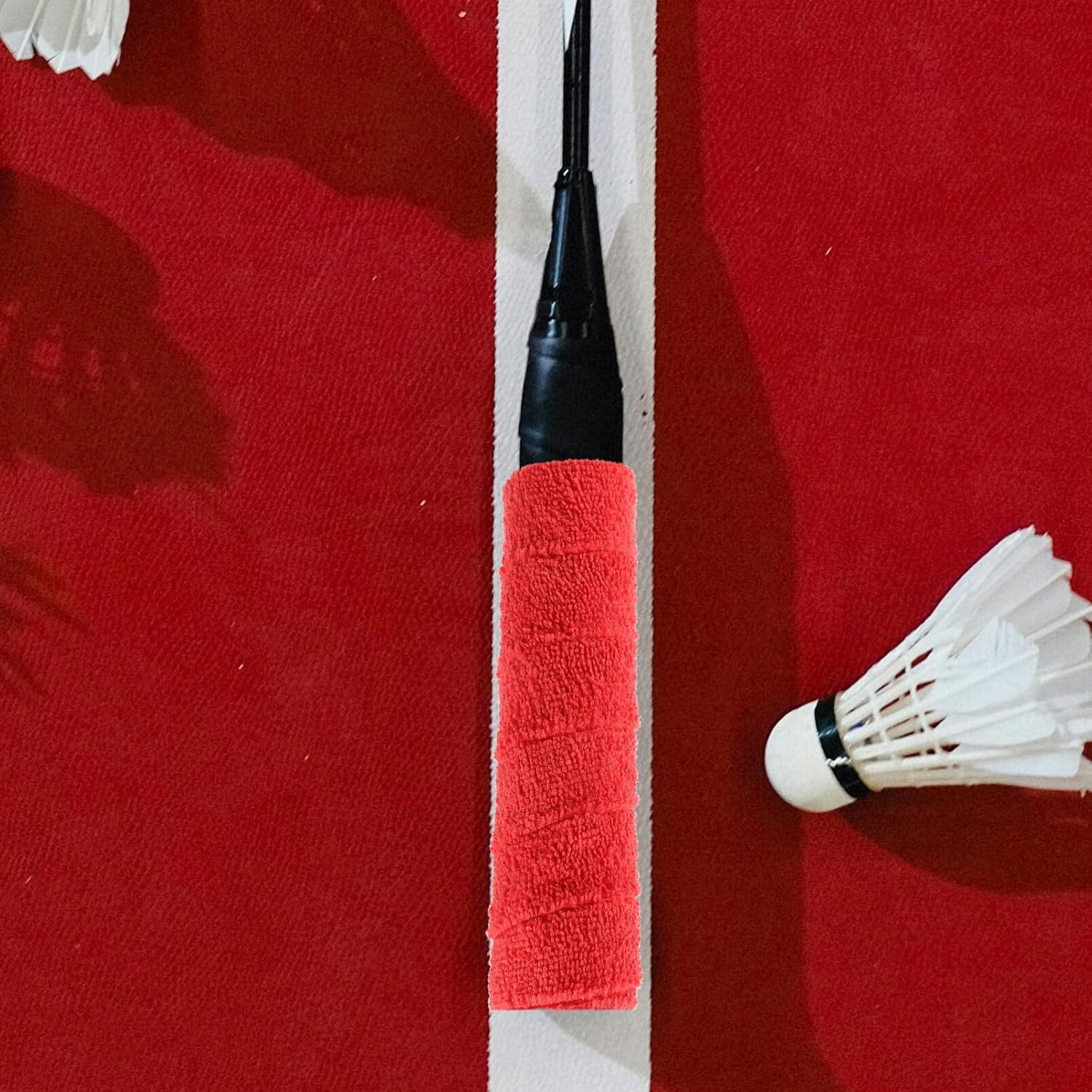 SUPVOX Red Cloth Towel Grip Absorbent Towel Tennis Racket Overgrip Sweatband Tape Racquet Grip Overgrip Wraps for Badminton Bike Handle 5M image number 2