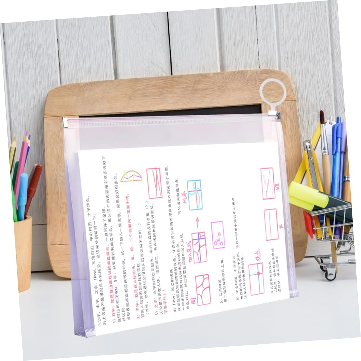 NUOBESTY 4Pcs Bill Storage Bags Zipper File Organizer Document Holder for Office Bills Money Bags Zipper Safe File for Portable Documents