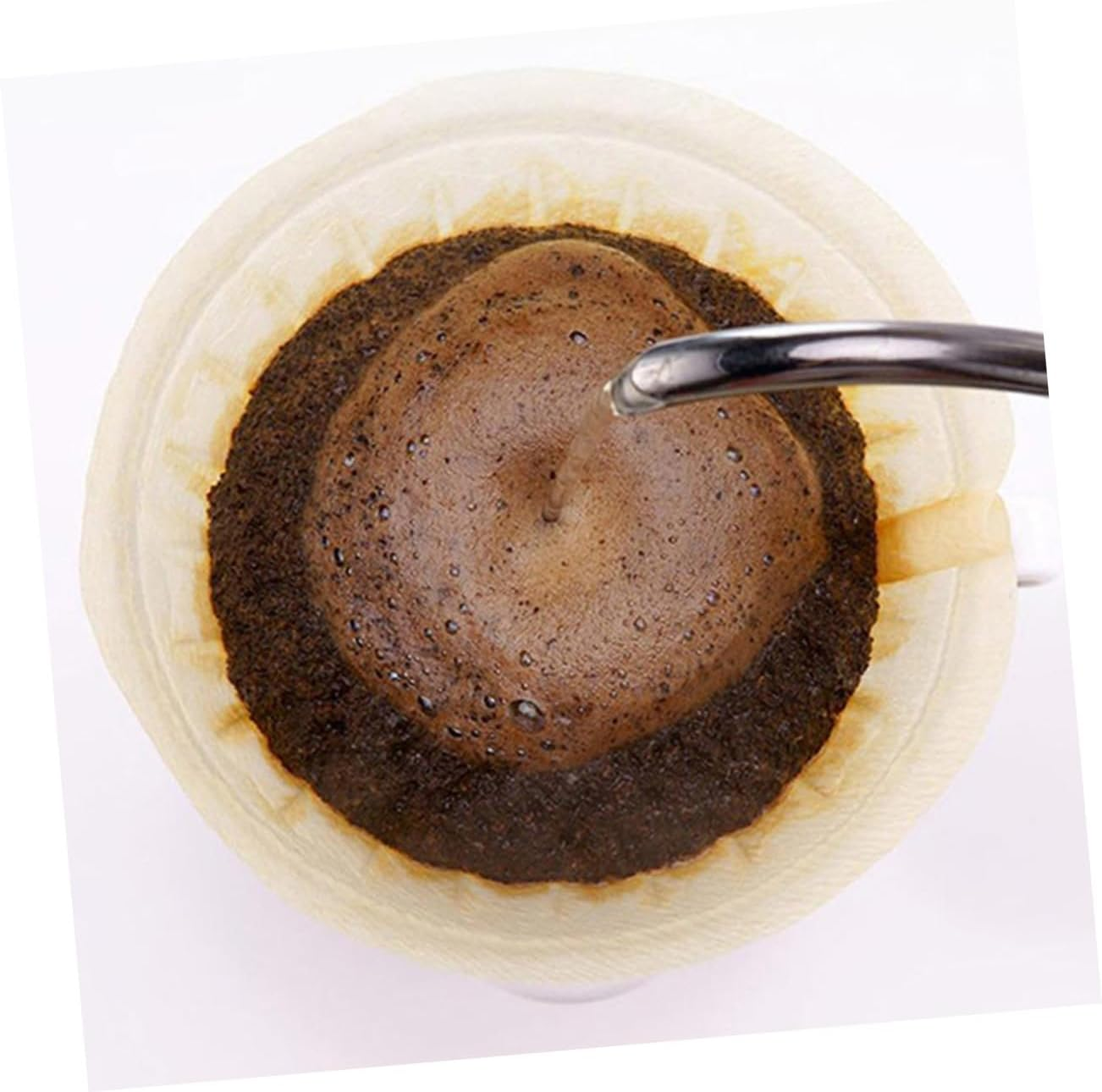 DECORNIJIA 200Pcs Disposable Cone Filter Paper for Drip Coffee Maker Espresso Machine Coffee Filter Papers for Home Supplies