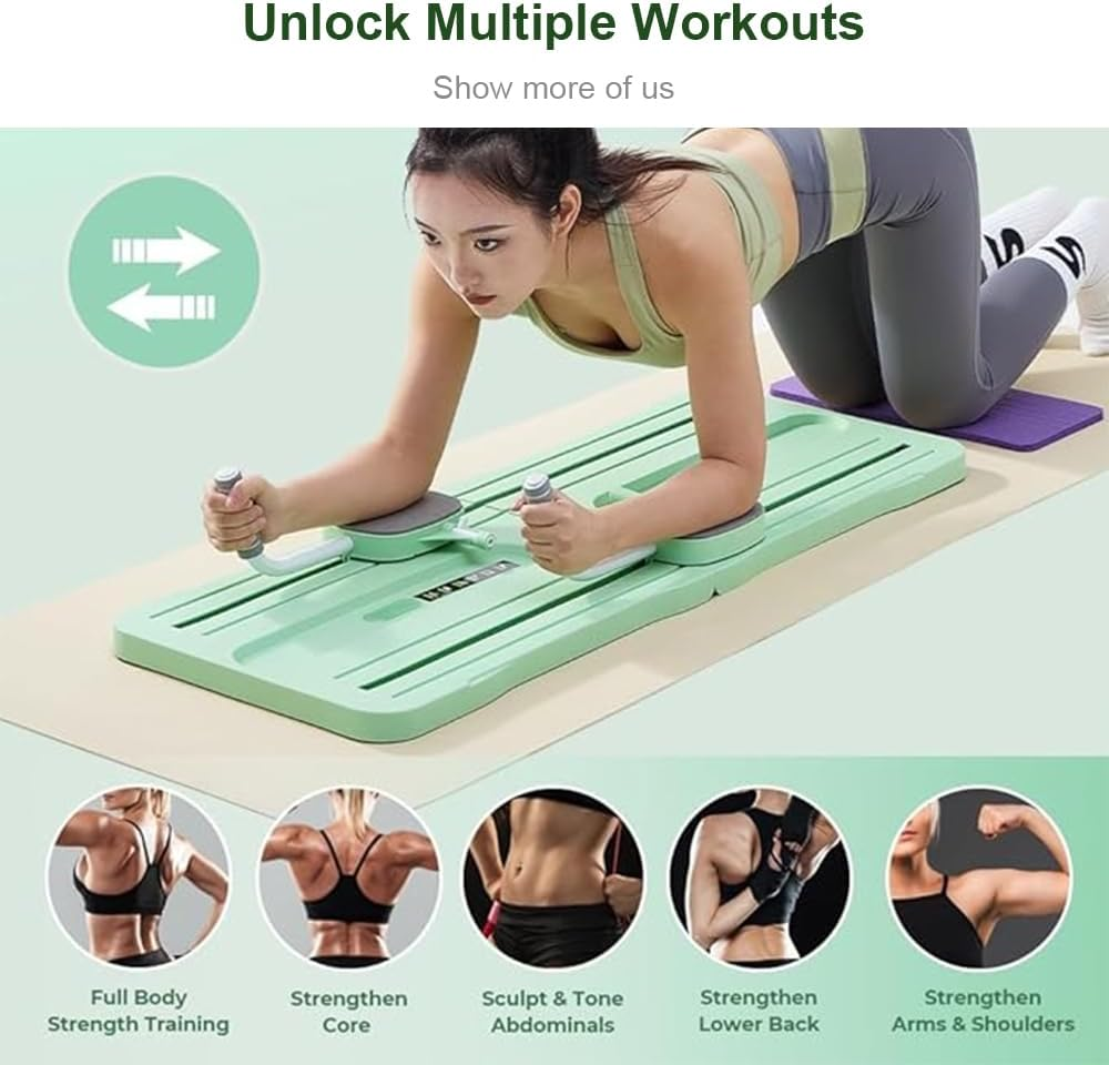 Pilates Board, Multi-Functional Exercise Board, Abdominal Wheel Multifunctional Abdominal Board, Workout Equipment for Abdominal and Core Strength Training, Multi-Functional Exercise Board