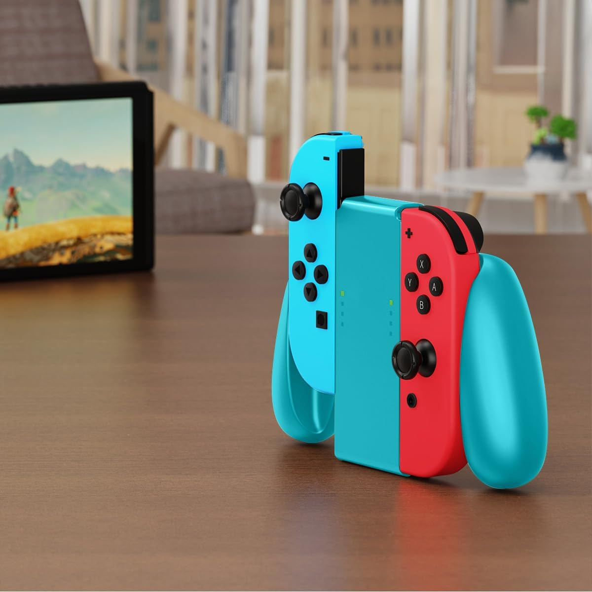 T Tersely Switch Grip Handle Bracket Support Holder, Hand Grips for Nintendo Switch Controllers Joycon Comfort Grip Compatible with Nintendo Switch| NOT for Switch 2 (Blue) image number 4
