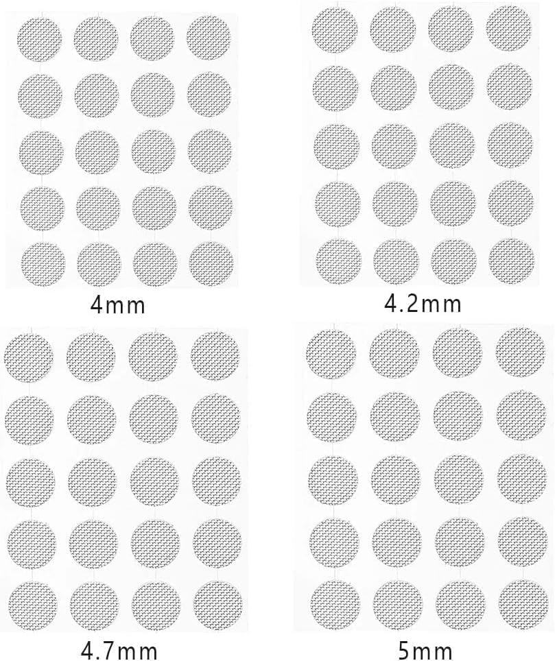 Juroicessry 20-Pack Stainless Steel Earbud Filters - 4Mm Mesh Replacement for In-Ear Headphones, Anti-Dust and Sweat-Resistant Earphone Accessories (Silver) image number 1