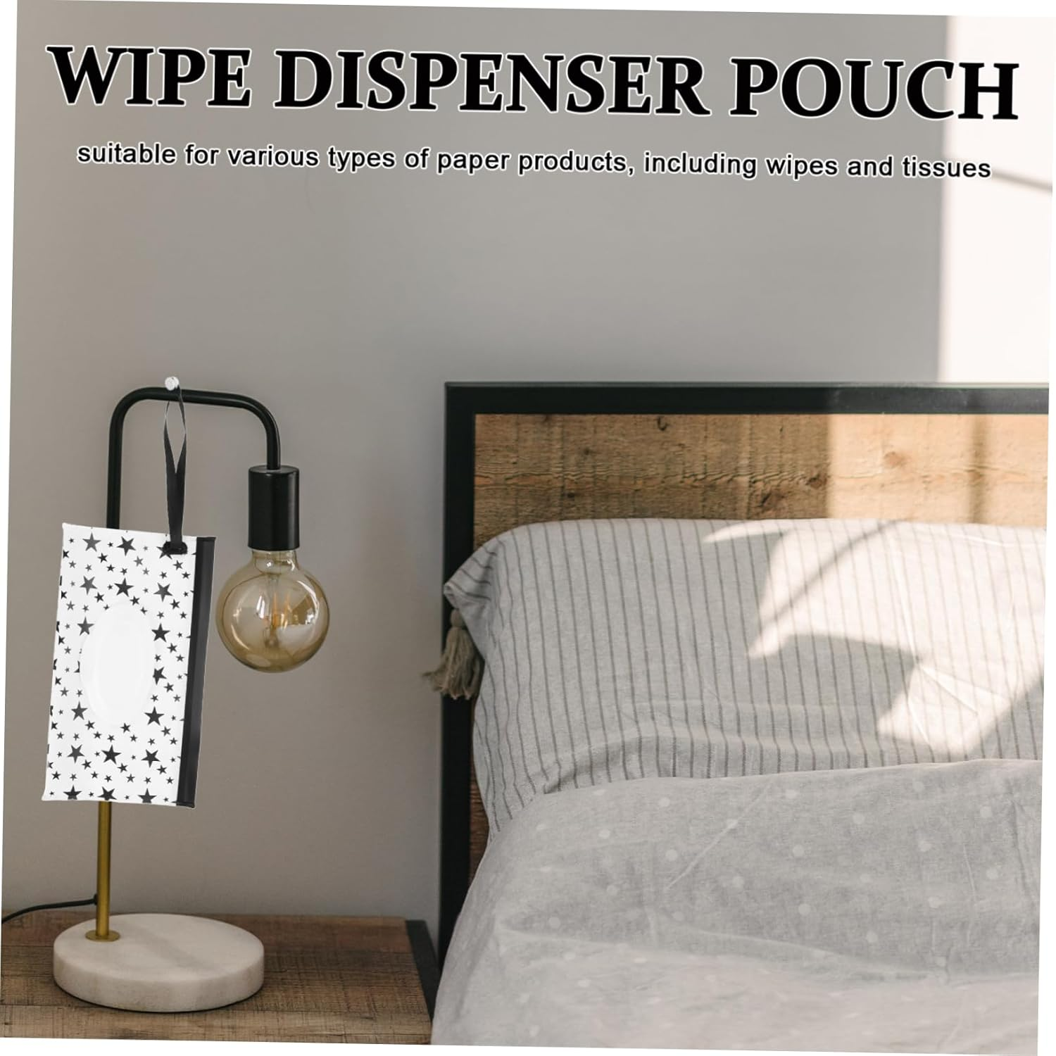 2Pcs Portable Wipes Container Refillable Wipe Pouch Travel Bag Car Bedside Tissue Dispenser Holder Case image number 1