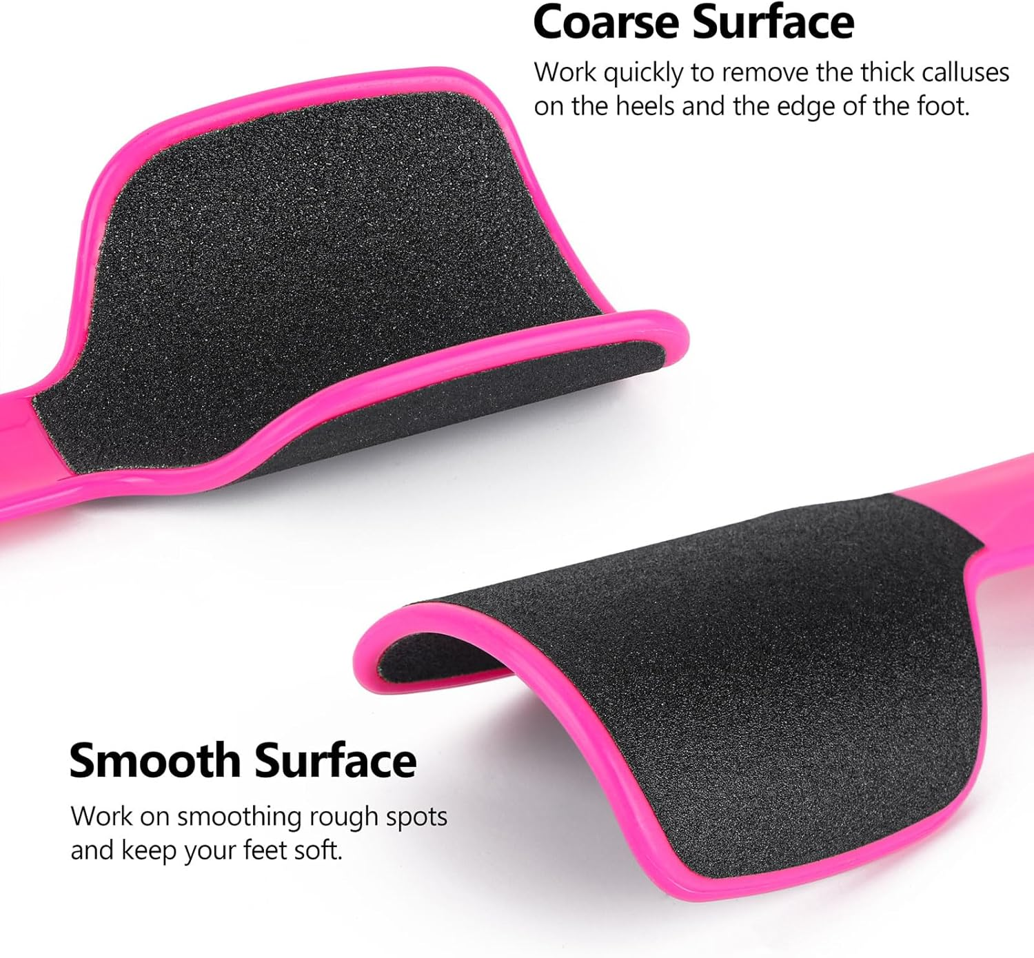 2 Pcs Curved Foot File Callus Remover for Feet, U Shaped Foot Scrubber Dual Sided Heel File Scraper Dead Skin Remover image number 2