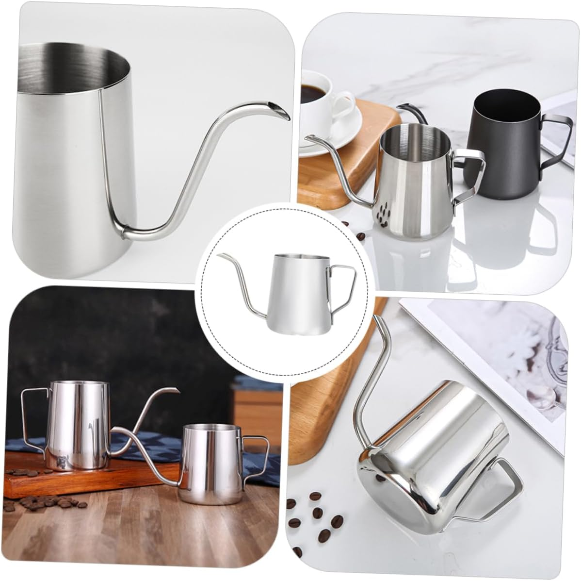 Stainless Steel Coffee Pot Long Spout Kettle 350Ml Household Tea Kettle for Drip Brewing and Espresso Making image number 5