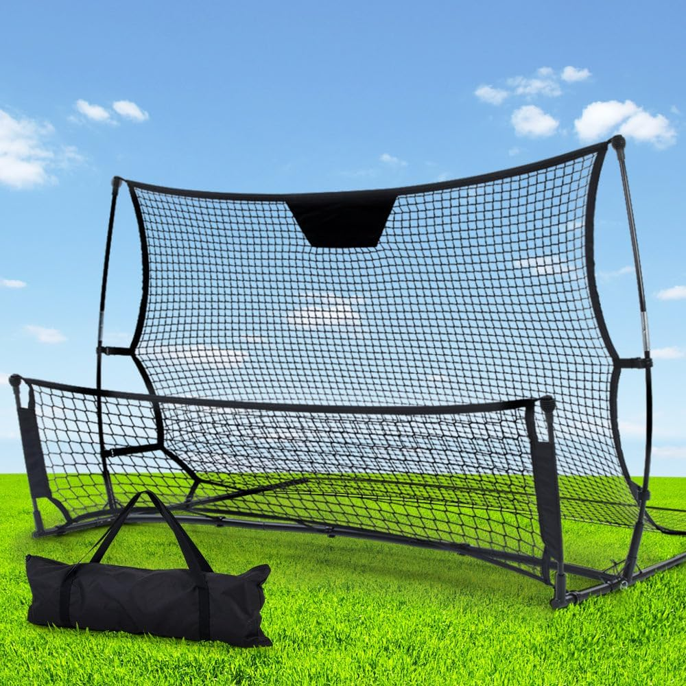 Everfit Soccer Net, 1.2M Wide Portable Rebounder Football Goal Nets Practice Sports Training Netting Screen Backyard Indoor Outdoor Camping Equipment, with Carry Bag Lightweight Black image number 4