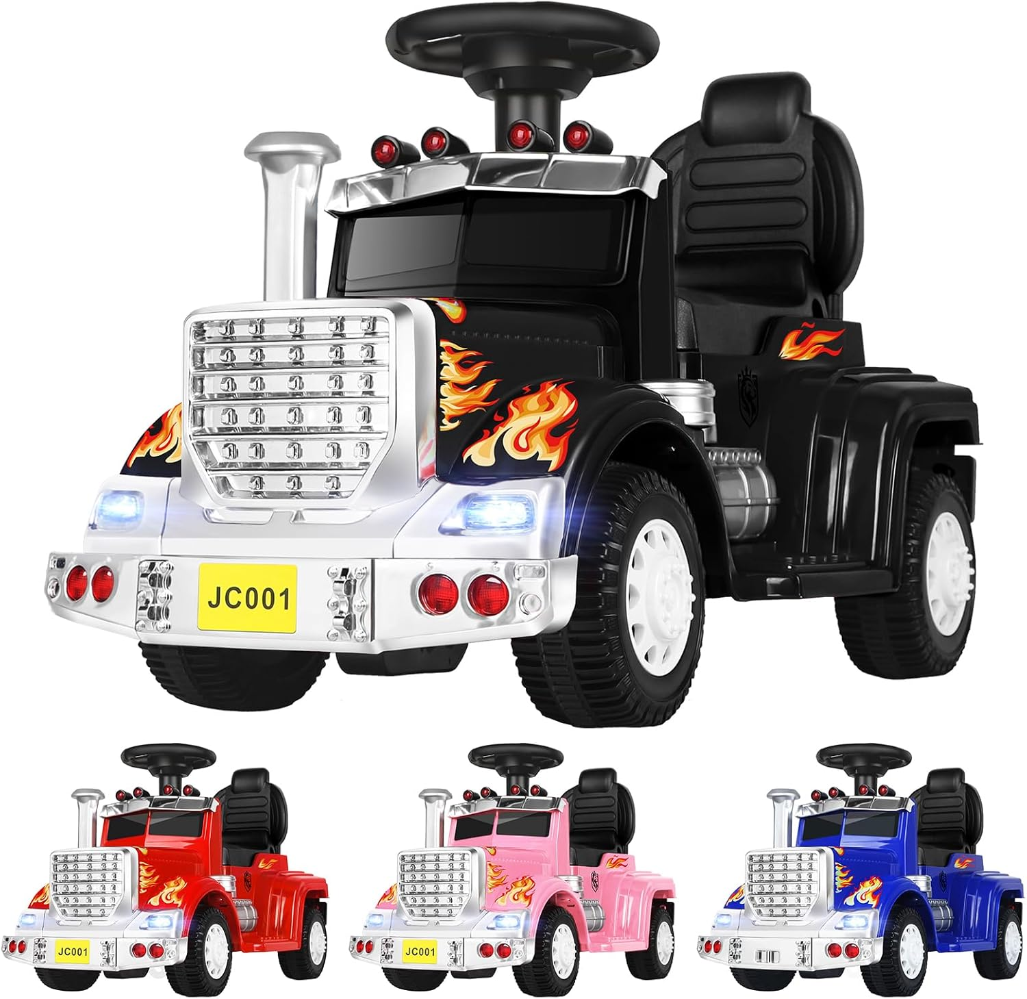 ALFORDSON Kids Ride on Truck 6V Motor, Eletric Toy Car with Music Player, LED Lights, Ride-On Car Design Vehicle SUV Tractor Toy, Blue